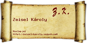 Zeisel Károly névjegykártya