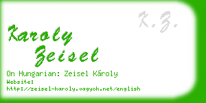 karoly zeisel business card