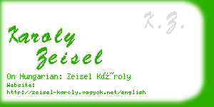 karoly zeisel business card
